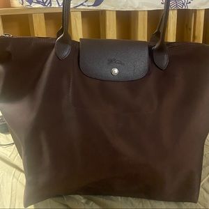 Longchamp Le Pliage Large Shopping Bag in Brown